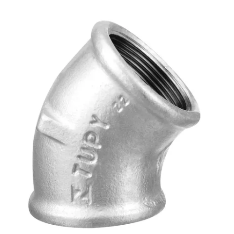 Cotovelo Joelho 45 3' Ferro Galvanizado Cotovelo Joelho Metal Galvanizado 45° 3 Polegadas Tupy Tupi