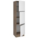 Ver imagem 4 de Paneleiro Madesa Glamy 60 cm 3 Portas Rustic/Branco Cor:Rustic/Branco