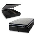 Ver imagem 1 de Conjunto Box Baú Super King Durham Preto 193x203x67 c/ Molas Ensacadas