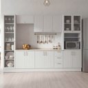 Ver imagem 1 de Cozinha Planejada 7 Peças com Tampo com Cristaleira Marselha CabeCasa MadeiraOriginals Branco