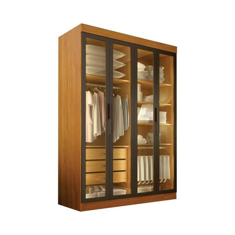 Módulo Guarda-Roupa 4 Portas Reflecta Áurea - Arbo Design