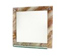 Ver imagem 1 de ESPELHO PARA BANHEIRO COM PRATELEIRA 40CM X 40CM MÁRMORE MARFIM