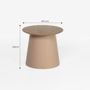 Ver imagem 2 de Mesa Lateral Natt com Tampo em Mdf Laminado 50 Cm X 46,5 Cm Rosa