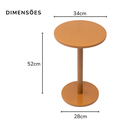 Ver imagem 6 de Mesinha Lateral para Salas Quartos Consultórios Amadeirada 34cm de Diâmetro