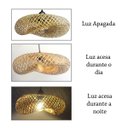 Ver imagem 6 de Pendente de Fibra Natural de Bambu Artesanal E27 Bancada Sala Nat01