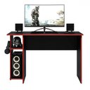 Ver imagem 3 de Escrivaninha para Escritório ou Gamer Preto e Vermelho Qmovi