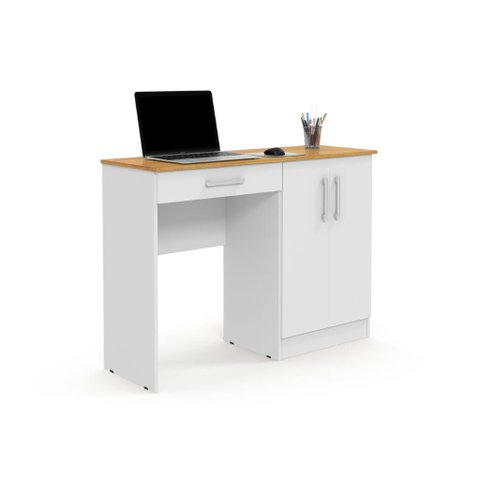 Mesa / Escrivaninha Sp para Estudo ou Trabalho Cor Branco / Cinamomo