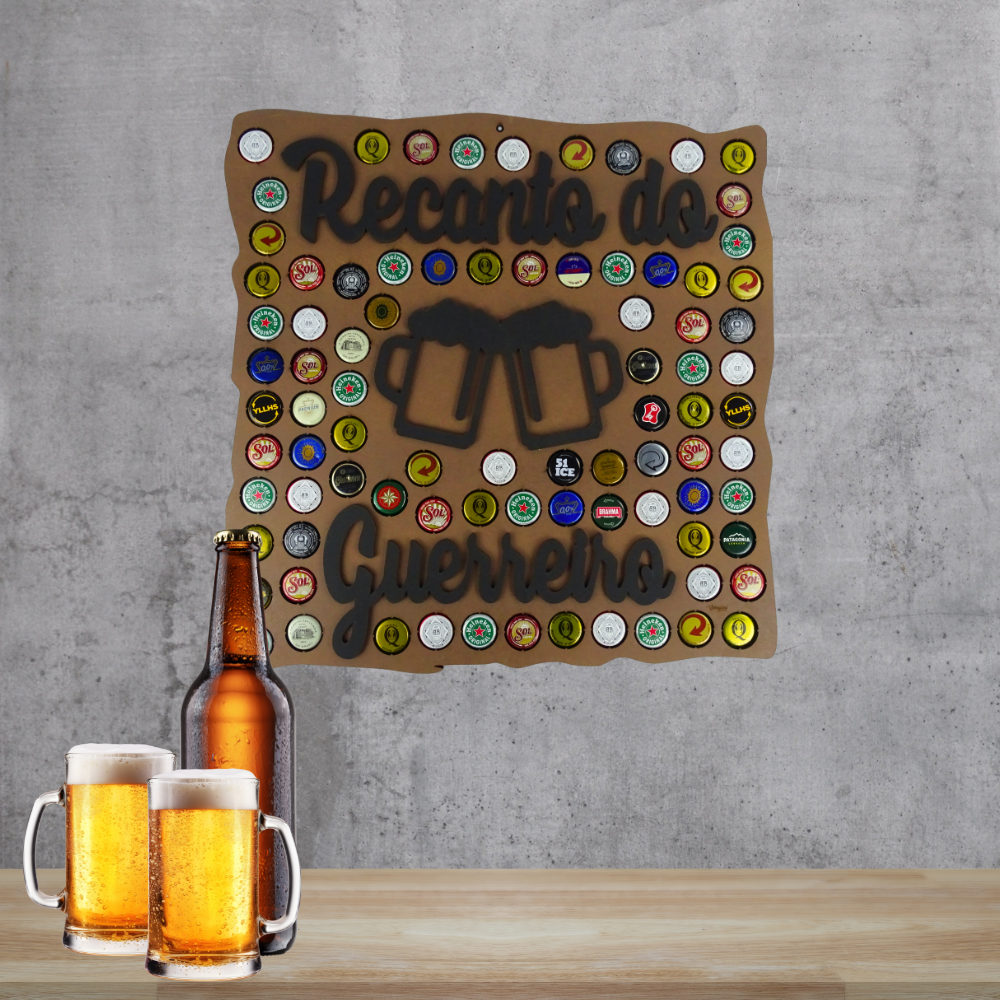 Porta Tampa de Garrafa de Cerveja Quadro Decorativo Mdf - 2