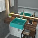 Ver imagem 1 de Kit Cuba XQ355 Torneira Luxo 1195 Válvula Click 1 Polegada B Compace