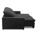 Ver imagem 5 de Sofa Retratil Reclinavel 2 Lugares 2,60m Atlantis Veludo Grafite Lansofbr