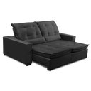 Ver imagem 3 de Sofa Retratil Reclinavel 2 Lugares 2,60m Atlantis Veludo Grafite Lansofbr