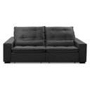 Ver imagem 4 de Sofa Retratil Reclinavel 2 Lugares 2,60m Atlantis Veludo Grafite Lansofbr