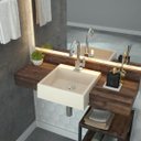 Ver imagem 1 de Kit Cuba XQ355 Torneira Luxo 1195 Válvula Click 1 Polegada B Compace