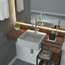 Ver imagem 1 de Kit Cuba XQ355 Torneira Luxo 1195 Válvula Click 1 Polegada B Compace