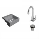 Ver imagem 2 de Kit Cuba XQ355 Torneira Luxo 1195 Válvula Click 1 Polegada B Compace