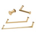 Ver imagem 1 de Kit de Acessórios para Banheiro com 4 Peças em Aço Inox Dourado Linha Tessália