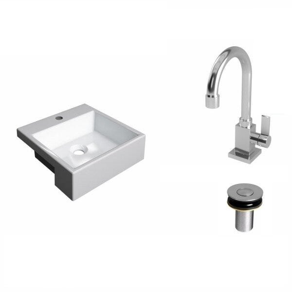Kit Cuba XQ355 Torneira Luxo 1195 Válvula Click 1 Polegada B Compace - 2