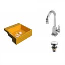 Ver imagem 2 de Kit Cuba XQ355 Torneira Luxo 1195 Válvula Click 1 Polegada G Compace