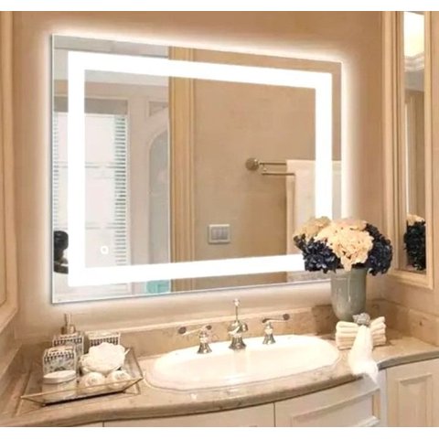 Espelho 90X70 LED 3 Cores Frio Neutro e Quente Banheiro Retangular 0,90 X 0,70 70X90