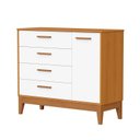 Ver imagem 2 de Cômoda Sapateira para Quarto de Bebê Flip Branco/Fosco/Savana