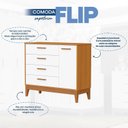 Ver imagem 5 de Cômoda Sapateira para Quarto de Bebê Flip Branco/Fosco/Savana
