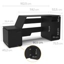 Ver imagem 4 de Mesa Gamer E Escritório Xt Racer Space One Politorno Preto/Verde