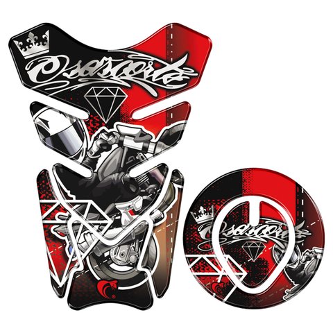 Protetor Tanque e Bocal Adesivo Moto Honda até 2017 Vermelho Teu Adesivo Protetor Tanque e Bocal Ade