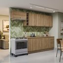 Ver imagem 1 de Armário de Cozinha Completa 100% Mdf 300cm Nogueira Celeste Kappesberg