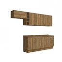 Ver imagem 2 de Armário de Cozinha Completa 100% Mdf 300cm Nogueira Celeste Kappesberg