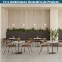 Ver mais imagens de Kit 4 Cadeiras Girona com Braços Fratini Encosto e Assento (pu) Caramelo Estrutura Aço Carbono