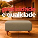 Ver mais imagens de Puff Sala Damon Multiuso Linho Bege Pés Palito Castanho