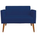 Ver imagem 6 de Poltrona Namoradeira Decorativa Isabella Pés Palito Madeira Suede Azul Marinho - Gran Belo