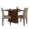 Mesa de Jantar 2 Cadeiras Atenas Imbuia/suede Capuccino - M. Arapongas Imbuia/capuccino 02 - 1