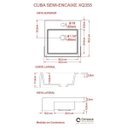 Ver imagem 5 de Kit Cuba XQ355 Torneira Luxo 1195 Metal 1/4 Volta Compace