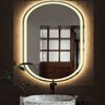 Espelho jateado Oval Iluminado com led quente - 60x80cm Woodglass oval jato quente - 2