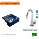 Ver imagem 3 de Kit Cuba XQ355 Torneira Luxo 1195 Metal 1/4 Volta Compace