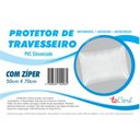 Ver imagem 7 de Kit Capa de Colchão Pvc Solteiro com Elástico + 1 Capa Protetora de Travesseiro Pvc Transparente