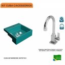 Ver imagem 3 de Kit Cuba XQ355 Torneira Luxo 1195 Metal 1/4 Volta Compace