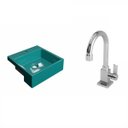 Ver imagem 2 de Kit Cuba XQ355 Torneira Luxo 1195 Metal 1/4 Volta Compace