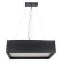 Ver imagem 1 de Lustre Pendente Madeira Quadrado Preto 25cm