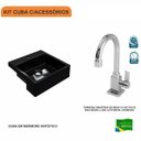 Ver imagem 3 de Kit Cuba XQ355 Torneira Luxo 1195 Metal 1/4 Volta Compace