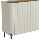 Ver imagem 6 de Aparador Buffet Sala de Jantar 4 Portas Brise Pés Industrial Preto Naim I03 Luna Louro - Lyam Decor