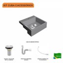 Ver imagem 3 de Kit Cuba XQ355 Válvula 1 Polegada Sifão Flexível PVC Compace