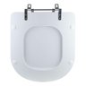 Assento Sanitário Tampa de Vaso Branco Mdf Laqueado Etna para Bacia Icasa - 4
