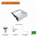 Ver imagem 3 de Kit Cuba Xq355 Válvula 1 Polegada Sifão Flexível Pvc Compace