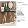Aparador Retrô Decorativo Sala de Estar Pés Madeira Tampo Preto - 2