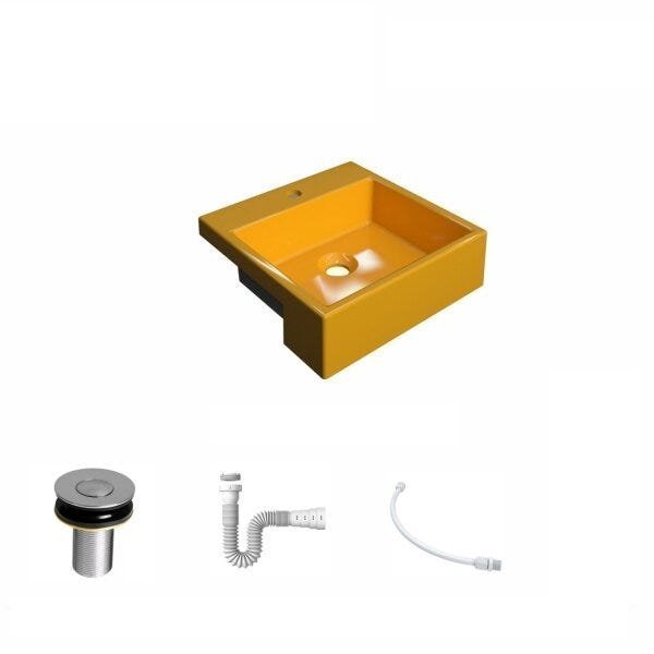 Kit Cuba XQ355 com Válvula Click 1"B com Sifão PVC e Flexível Compace - 2