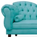 Ver imagem 2 de Divã Recamier Namoradeira C/Capitonê+ 02 Puffs-Ecotec Decor