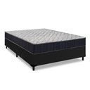 Ver imagem 1 de Cama Box Casal Preto + Colchão Casal De Espuma D45 - Ortobom - Airtech 150 58x138x188cm