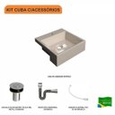 Ver imagem 3 de Kit Cuba XQ355 com Válvula Click 1"B com Sifão Cromado e Flexível Compace
